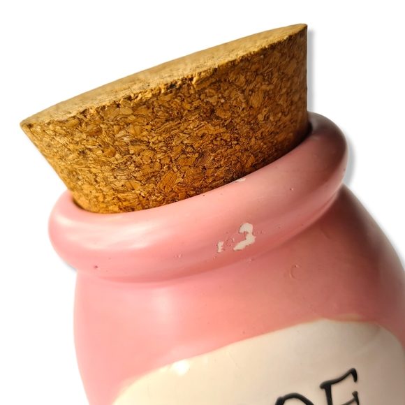 Cutest SHOE FUND Pink Money Jar w Cork Lid - Picture 3 of 8